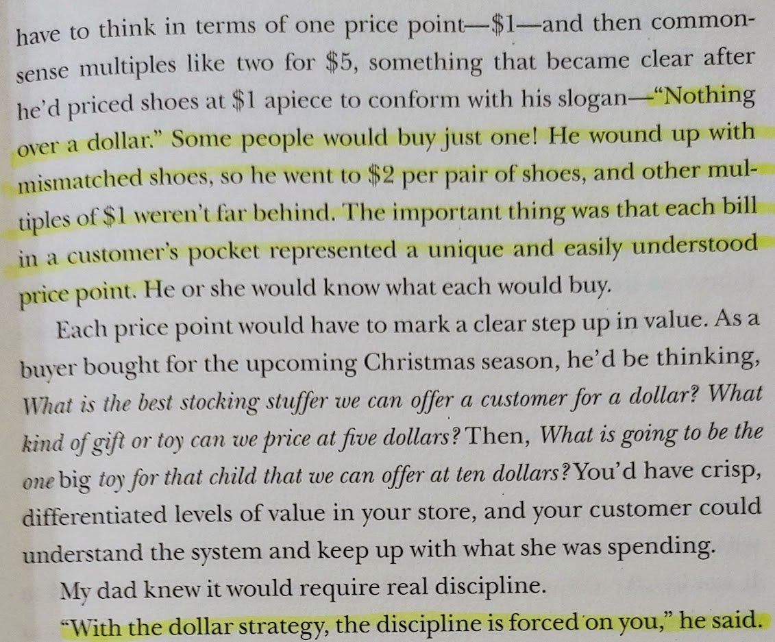 8/ It didn't take long for  $DG to add higher price points, but they tried to keep a simple system in place (e.g. 2 for $5) that made it easy for customers to track and made clear the value they were receiving.
