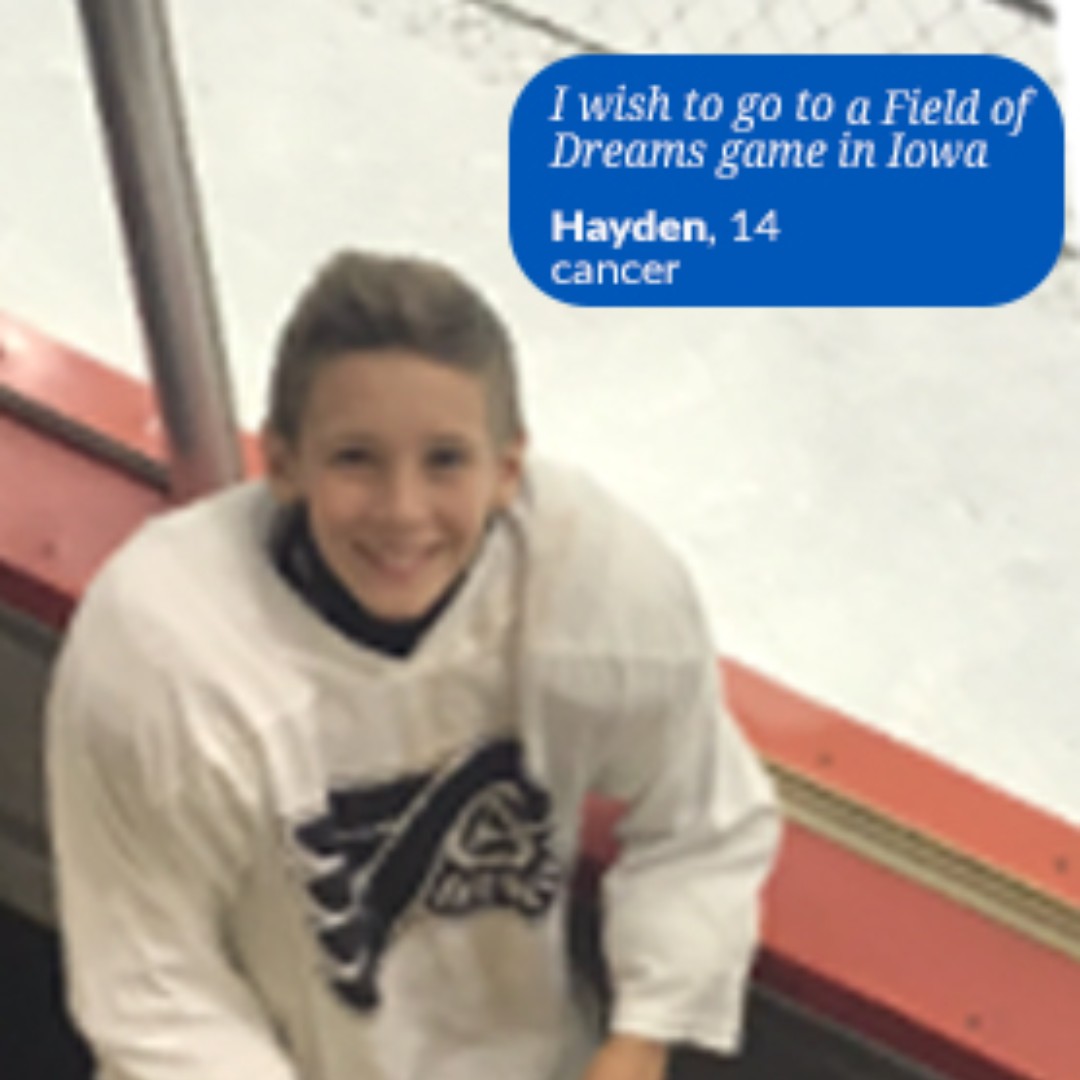 Today is #CIBCMiracleDay!Make-A-Wish is proud to be partnered with <a href="/cibc/">CIBC</a> Miracle Day once again to help grant wishes to children with critical illnesses. Kids like Hayden who wishes to visit the Field of Dreams once it’s safe to travel again.