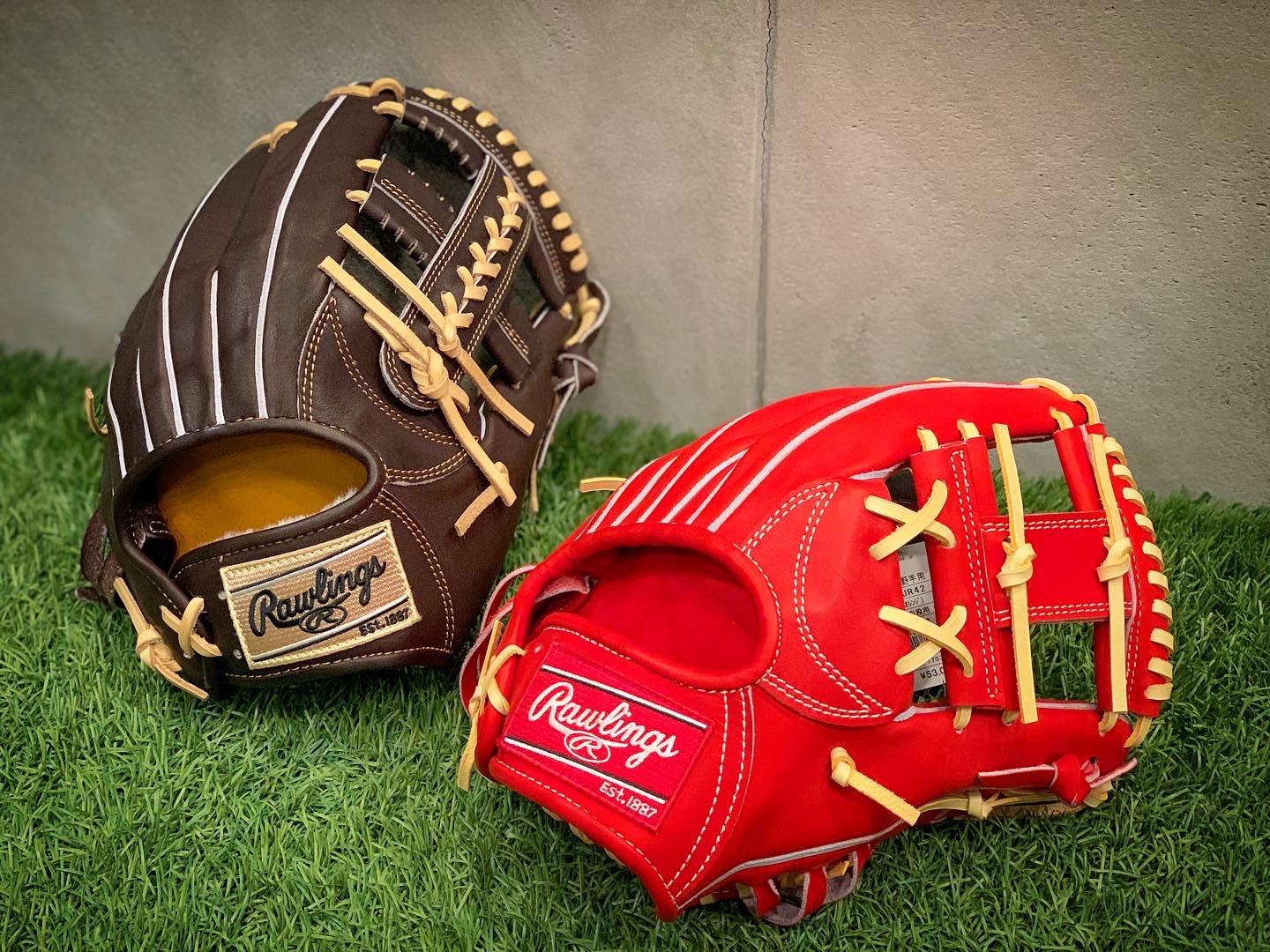 たぬき 希少 Rawlings PVD 11.5インチ ベージュ/赤 ゴールドグラブシリーズ グローブ