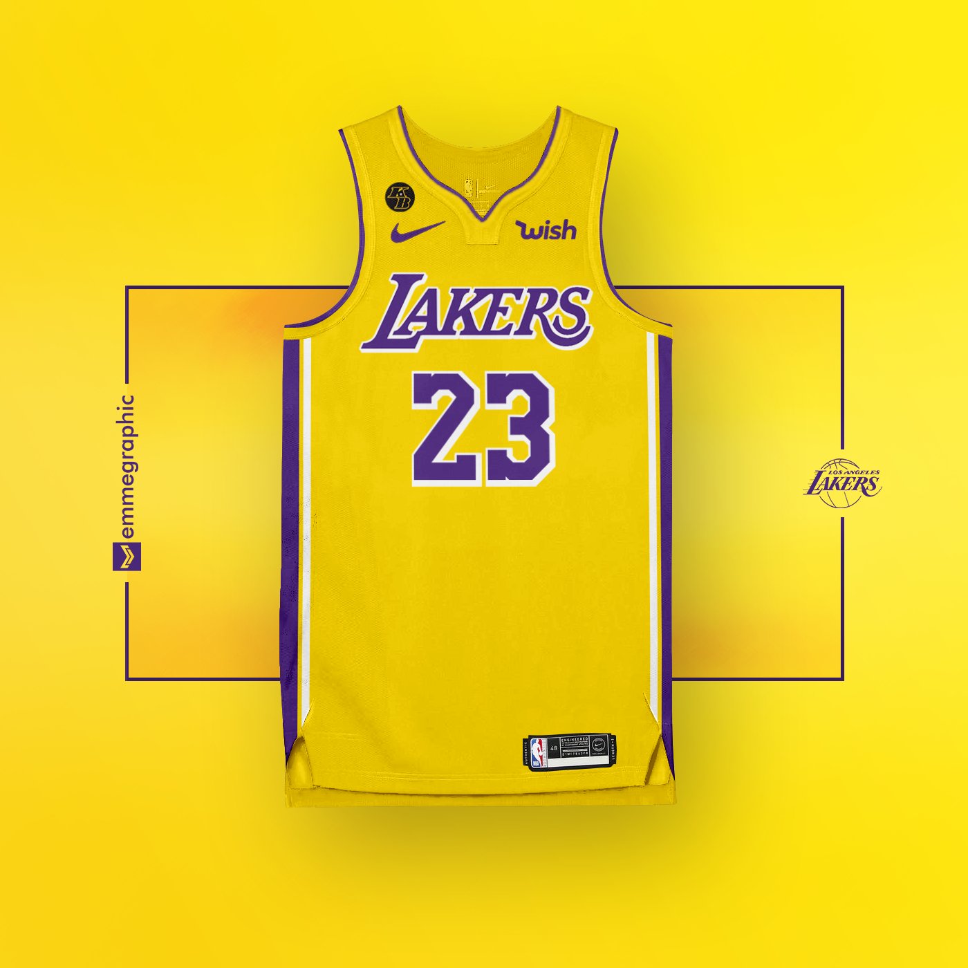 LA Lakers Jersey Concept I made (ig: @lucsdesign91), doing a new team  concept everyday on IG : r/lakers