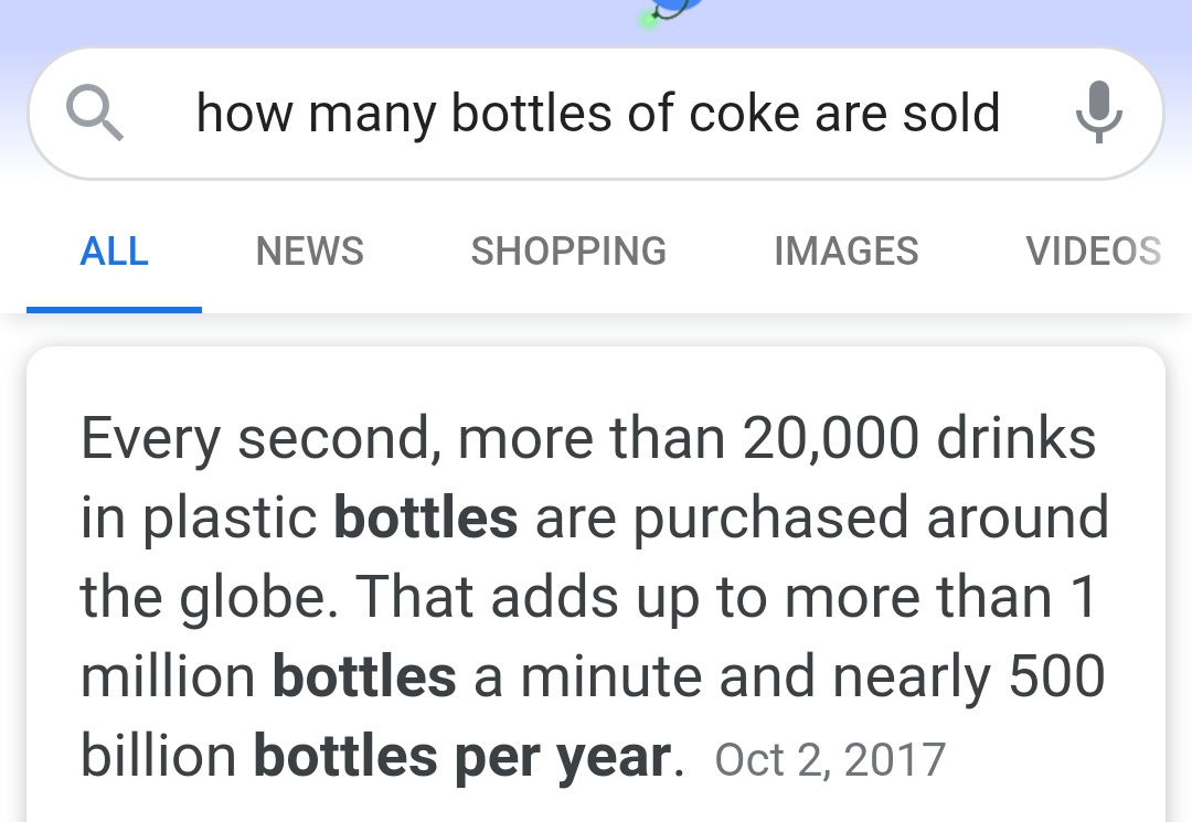 Now let me really put this into perspective for you. If you made Coca-Cola and turned just 0.2¢ in profit per bottle sold, by the end of the year, you'd be a billionaire.
