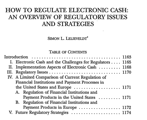 As a background to this news, it might be useful to understand that for a long time the US had all kinds of state payment laws, while Europe did not. See the overview article I wrote in 1997 on regulation of e-cash, or stablecoin as we would call it now. https://digitalcommons.wcl.american.edu/cgi/viewcontent.cgi?article=1390&context=aulr