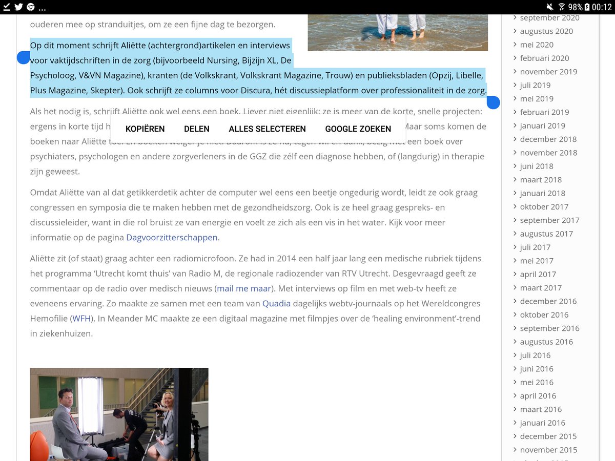 Aliëtte Jonkers Journalistieke Producties? "Zij is meer van de korte, snelle projecten."Aliette schrijft o.a. voor Volkskrant, Trouw, etc. Dit zijn de voormalige kwaliteitskranten, nu in Belgische NWO handen. Eenheidsworst met Gates/Soros mening. https://www.aliettejonkers.nl/over-aliette-jonkers/