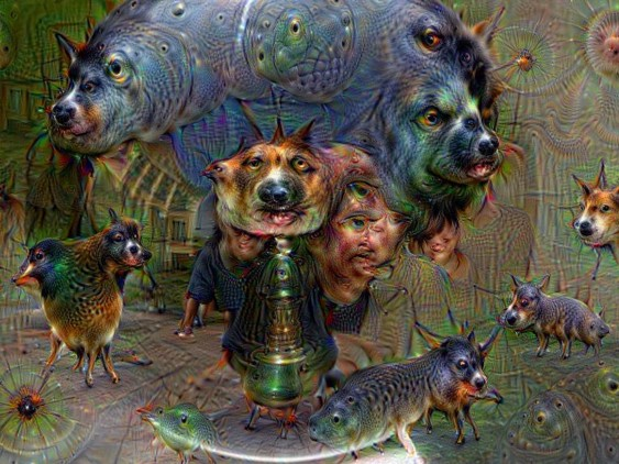 Merzmensch's tweet image. 📋 Creative Artificial Intelligence. Index.
(Audio, Visual Media, Music, Text generation. With Examples and Friend-Links.)

🔍 Image and Video Generation

🧩 Google Deep Dream

🔗 medium.com/merzazine/crea…

📖 #Merzazine @Medium  

#⃣ #AI #GoogleDeepDream #Pareidolia