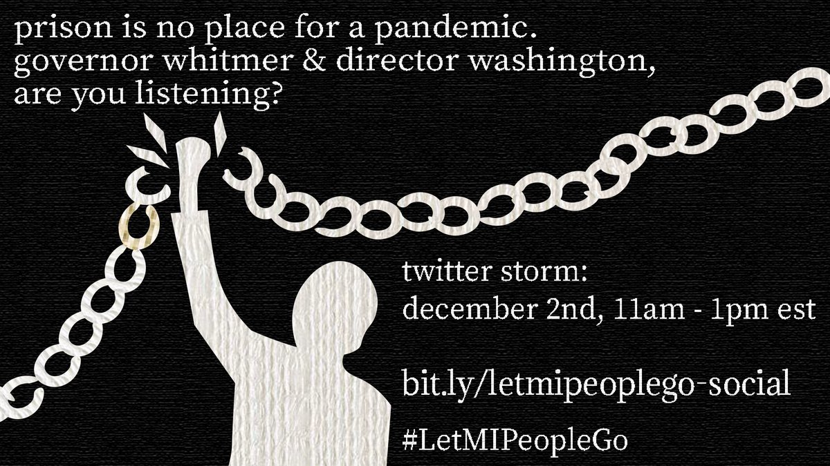 Thread:Earlier today we had a Twitter Storm that trended nationally around the hashtag  #LetMIPeopleGo There were a lot of questions, so I will try to answer them1. Why?This was to bring attention to the plight of people incarcerated in Michigan during COVID