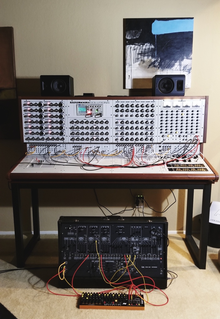 ASUKLTD's tweet photo. A sense of scale. #colossus
.
.
#colossussynth #colossussynthesizer #arp2600 #vintagearp #realarp2600 #generator #generatorsequencer #bigsynth #analoguesolutions #arpsynth #arp2500 #synthi100 #vintagesynth #vintagesynths #vintagesynthesizer #synthesizer #synths #composer #studio https://t.co/QYi30nJDep