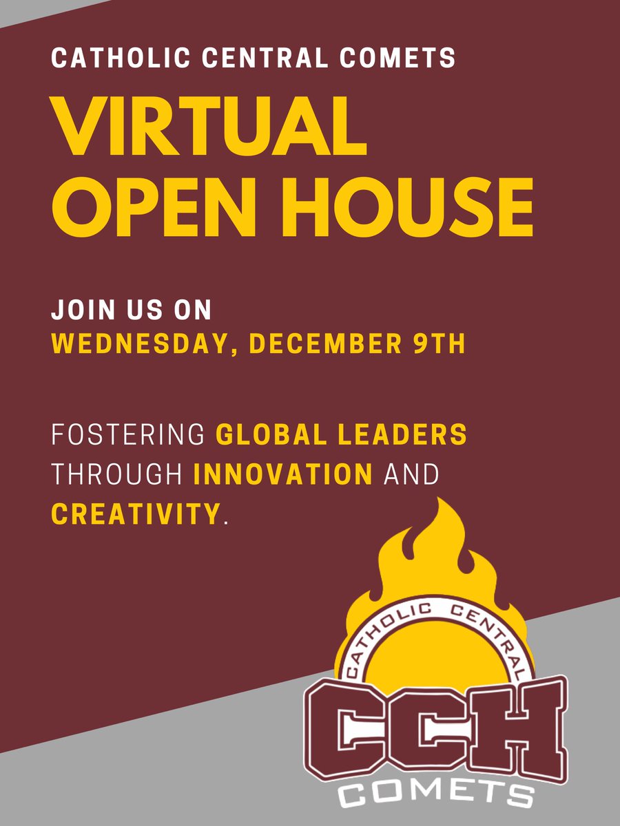 Check it out FUTURE Comets! Visit our social media daily to see why CCH should be your school of choice for September 2021! Our CCH Virtual Grade 8 Night is on Wednesday, December 9th. See you then! ☄️💫 #Grade8Night #Comets #December9th