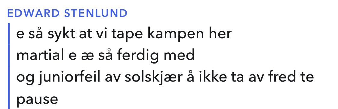 HakonKjeldsen's tweet photo. Nå må #2div2 og Nardo starte sesongen snart igjen. @EdwardStenlund har begynt å si «vi» om Manchester United🎅🏻🎅🏻🎅🏻🎅🏻🎅🏻🎅🏻 GOOOOO GOOOOD JUL https://t.co/ProNicQJJO