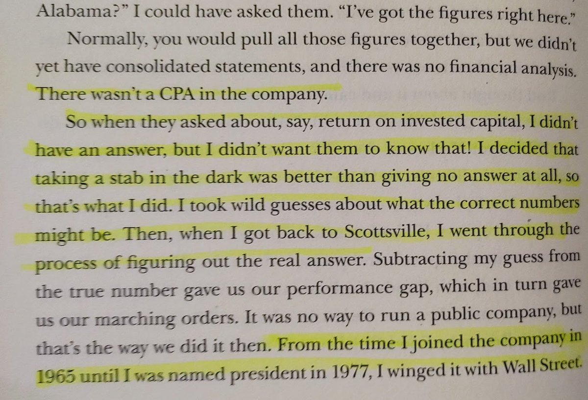 13/ When  $DG went public in the late 60s, the added scrutiny came quick and furious. At early meetings w/ analysts, Cal Jr didn't know the answers to some questions, so he made them up!