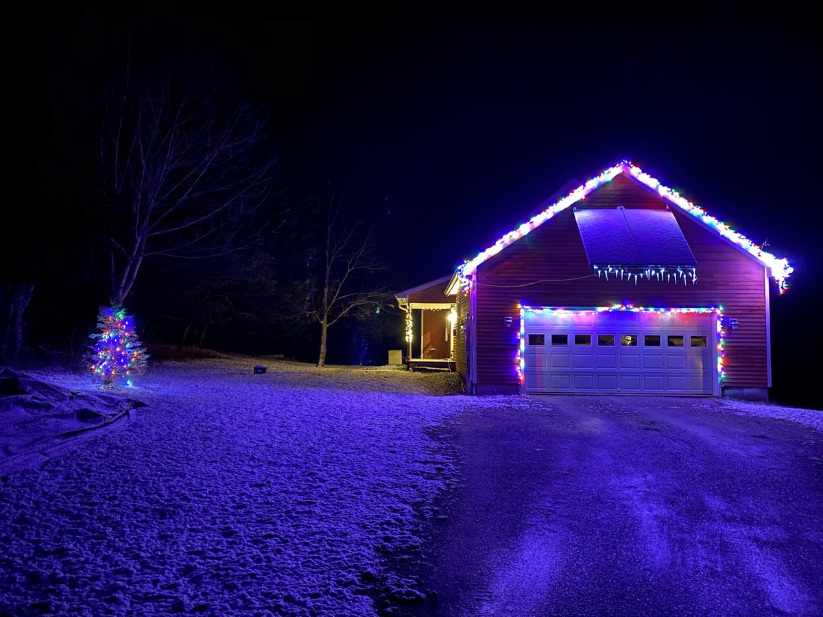 This is our first year adding outdoor lights to being more light during these dark times. #vtlightstheway