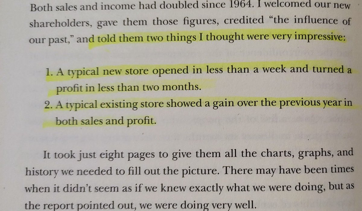 14/ Still growth covers all sins. The incredible growth  $DG would show lasted for decades! In 1964, sales and income doubled. It never took long for the co to show profits on a new store.Decades later, in 2000, their quarterly growth streak was only matched by  $CSCO!
