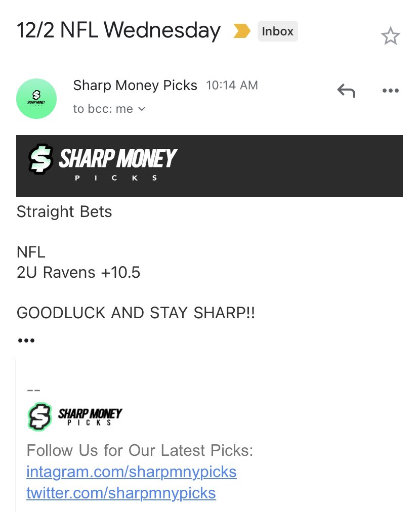 sharpmnypicks's tweet photo. Our afternoon NFL play hits ✅ Good start to the day. Let’s keep it going! If you missed our e-mail; don’t be left out — DM us your email to be added to our list!

#staysharp ⚔️⚔️⚔️ https://t.co/r7EWICd0dW