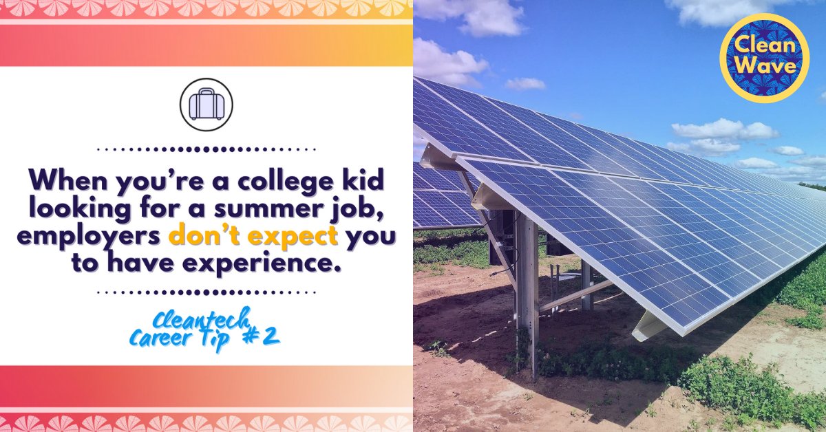 CleanWaveBook's tweet image. To get started in #Cleantech, all you need is a good attitude, passion, and the willingness to take direction.