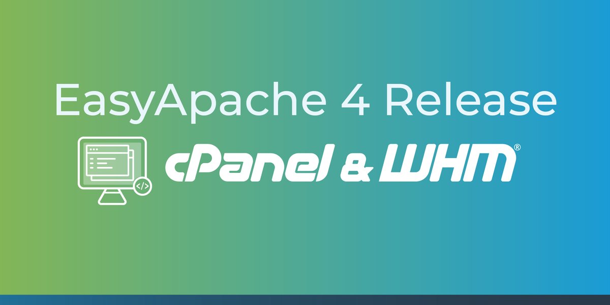 cPanel's tweet image. We&apos;re releasing an update to EasyApache 4 today! For all of the details, please check out the following link: 
news.cpanel.com/easyapache-4-d…
#EasyApache4 #EasyApache #PHP8.0 #cPanel #WHM