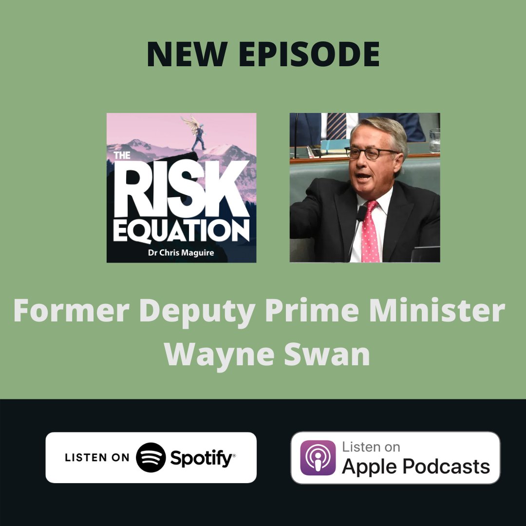 Former Deputy Prime Minister and Treasurer of Australia Wayne Swan came on The Risk Equation Podcast. 

Pretty intense stuff - main focus was the Global Financial Crisis, G20 reforms and what the pressure of it all meant from a personal perspective. 

Spotify, Apple Podcasts.