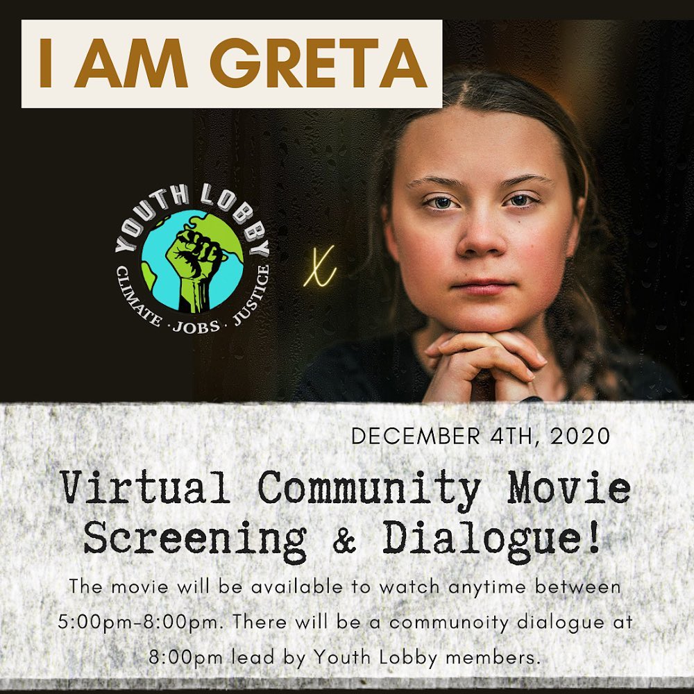 Join us for a Free Film Screening of the New Film 'I Am Greta' - youthlobby.org/join-us-for-a-…