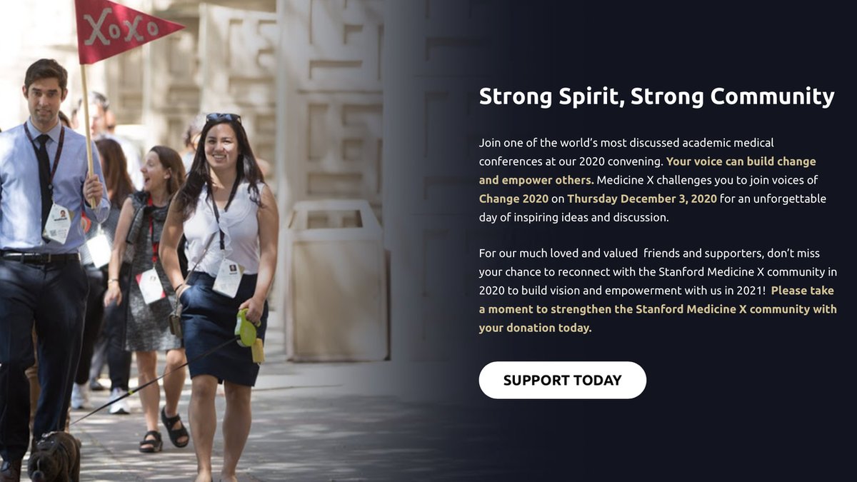 Medicine X CHANGE 2020 is tomorrow starting at 10 am PT. Some of the themes we’re addressing include #MentalHealth and #covid19, #DataPrivacy and Peer Networks, #DesignThinking and more. 

Register now! It's FREE (but we're accepting donations too!) #MedX medicinex.live