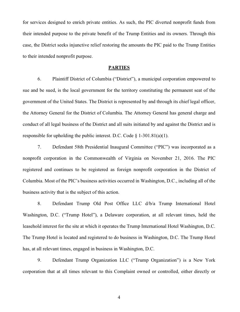 FTR back in late January 2020  @AGKarlRacine sued the Trump Inauguration on Nov 17th Tom Barrack was also deposed  https://oag.dc.gov/sites/default/files/2020-01/Trump-PIC-Complaint.pdf