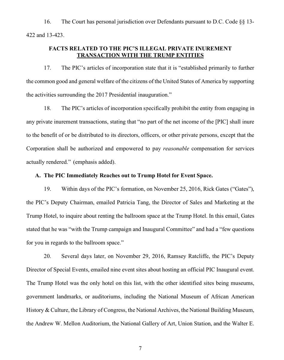 -Abusing nonprofit funds to enrich the Trump familygrossly misused its nonprofit funds to make an unfair & unjustified payment of $1.03M-Failing to seek out fair market value for event space & services rendered-nonprofit funds to throw a private partyAnd you know who helped