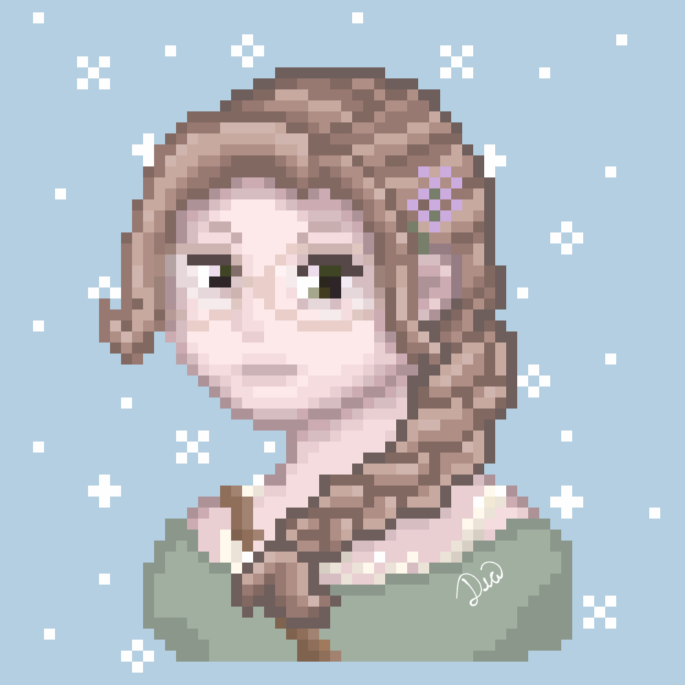 SoNamedK's tweet photo. My #StardewValley inspired self-portrait! It's been a long while since I did any #pixelart. Was so much fun!!! https://t.co/ZBlneGGSJP
