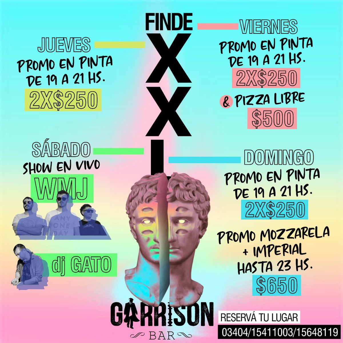 garrison_galvez's tweet photo. Tremendo finde XL nos espera en #Garrison. 
Propuestas y promos diferentes todos los días 💥💣😉 https://t.co/TrtCUsYMsQ