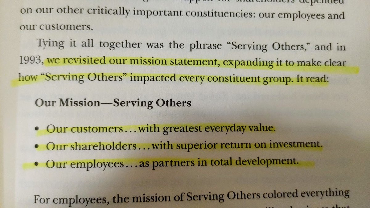 16/ Something  @TMFStoffel might appreciate: As  $DG grew larger, it first found it needed a mission statement and then, over a period of decades, consistently found they needed to refine their mission. This was a painful process, but DG realized it was needed in order to thrive.