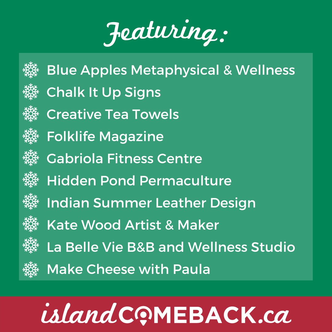 Island_COMEBACK's tweet photo. A perfect low impact gift from the comfort of your home!
Keep the island vibe alive for the holidays, visit https://t.co/Dclm4UfI6f to "Gift Local" this season!!
@Island_COMEBACK @ruralislandsbc @BCFerries @ShawInfo @CCCU
#IslandCOMEBACK #BCFerries #BCsRuralIslands
#gabriola https://t.co/JTndyag22t
