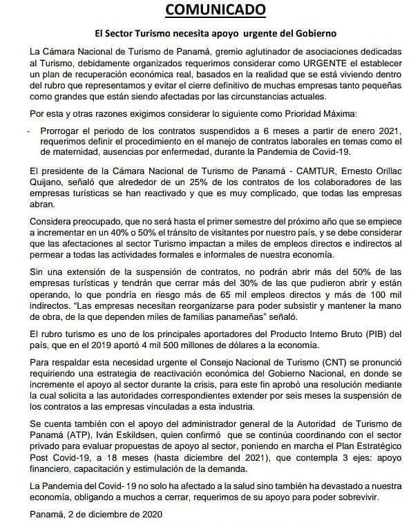 Comunicado / Camtur <a href="/APOTUR2/">APOTUR PANAMA</a> <a href="/APPCEPanama/">APPCEPANAMA</a> @apacecom_pa <a href="/apavitpanama/">APAVIT</a> <a href="/SosturPanama/">ReD SOSTUR</a> <a href="/HoppanPanama/">HoppanPanama</a> <a href="/ATP_panama/">Autoridad de Turismo de Panamá</a>