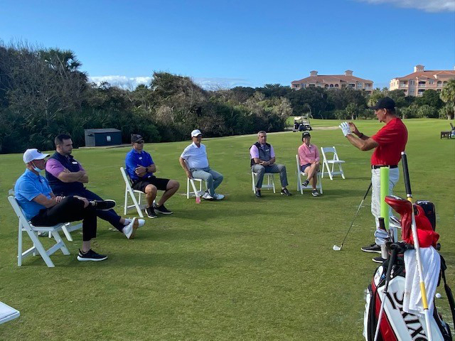 HammockResort's tweet photo. We would like to thank our friend @mikebendergolf and Top 100 Golf Instructor for sharing his teaching philosophies with the Hammock Beach golf professional team. It was a great session enjoyed by all. 
#lifeathammockbeach #thepreferredlife #golf #benderized #teaching #florida https://t.co/AWRy5MNhv9