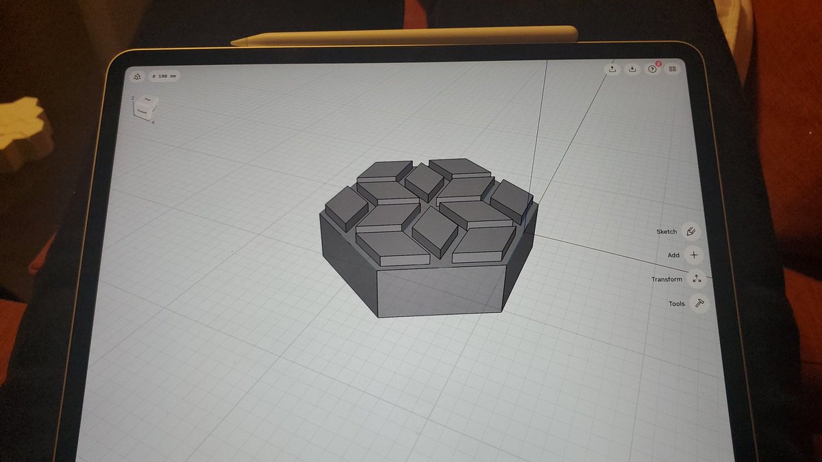 But of course one cannot leave well enough alone. Version 2 coming hot off the printer tonight, and it's hexagonal. You heard that right! Hexagonal not-Legos. Surprisingly tricky to figure out the layout of the bumps, and may still need a version 3 to nail it.