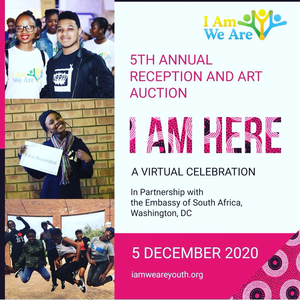 Join in supporting <a href="/IAmWeAreYouth/">I Am, We Are</a> leadership program iamweareyouth.org/i-am-here-rece… #givingback #SouthAfrica #dc #Art #share