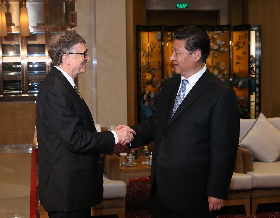 3/ Xi met with Gates a third time at the Boao Forum in Hainan in March 2015, exchanging views on public health. http://en.people.cn/n/2015/0329/c90883-8870566.html