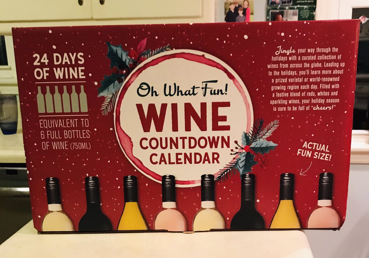 If this tastes terrible and gives me 24 days of headaches, it will be 💯 on-brand for 2020.  #AdventCalendar #wineadventcalendar #WineWednesday