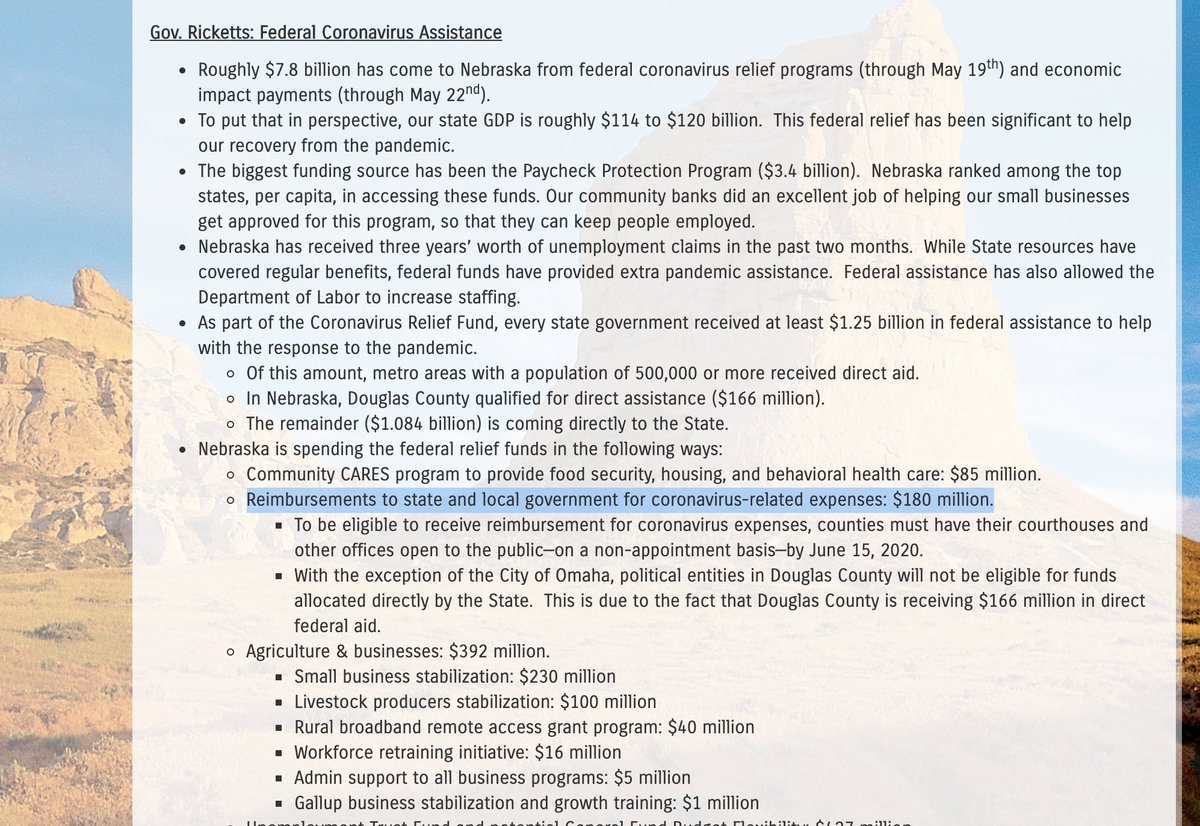 How much money is at stake in this decision?It's unclear, but Ricketts set aside $180 million for reimbursements for state and local governments.