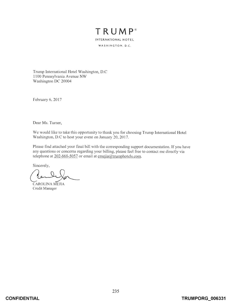 So we know based on contemporaneous emails Jan 2, 2017 then how on earth did  @TrumpDC score so many contracts?because I’m only 78 pages into the 240+ supporting documents from the DC AG’s Office but this is nuts