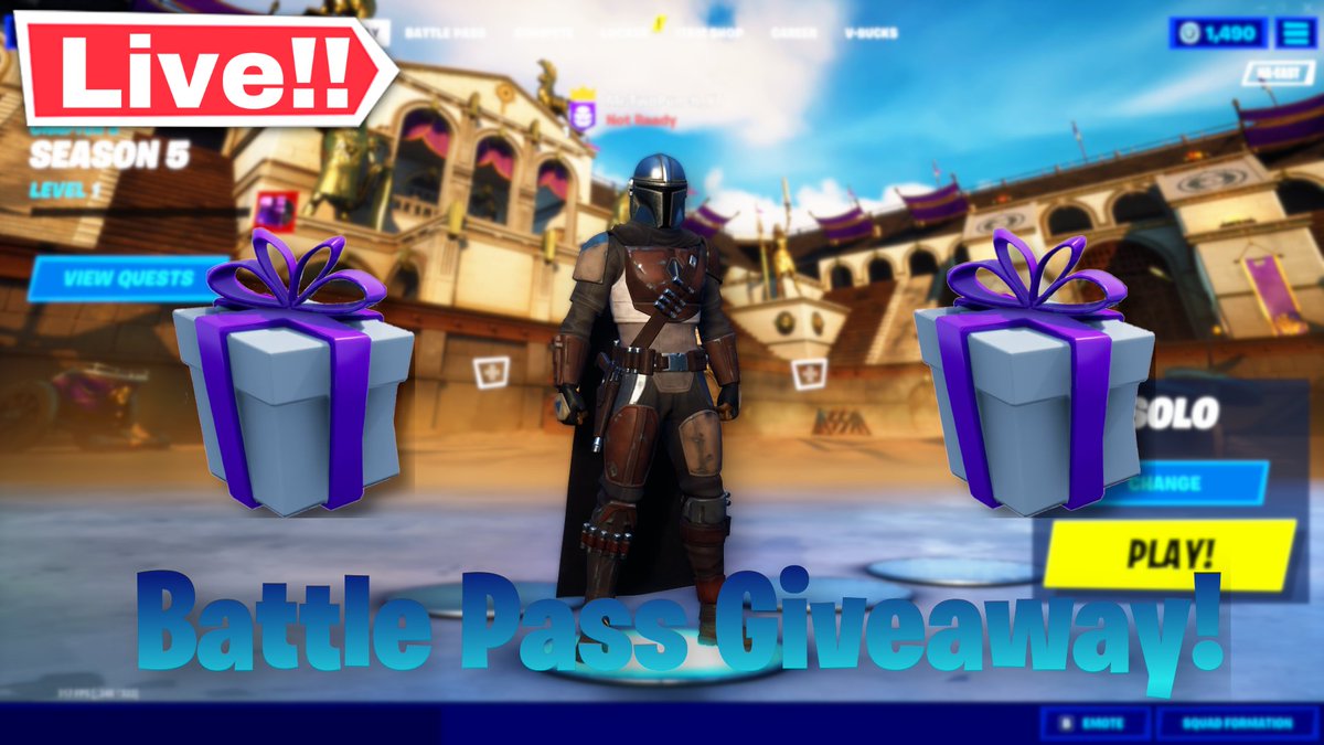 Fortnite Season 5 Stream Tonight! And Battle Pass Giveaways this weekend! Come follow me on Twitch!
#twitch #streamer #supportsmallstreamers #youtube #giveaway #season5 #fortnite https://t.co/1GgOpt4ydt