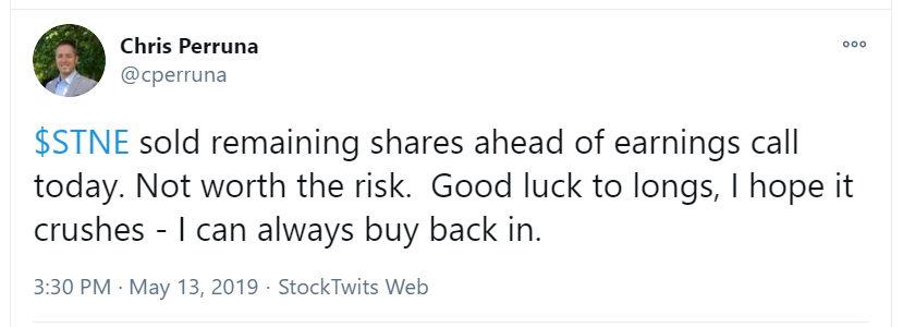 5) With further downside pressure, I decided to sell the remaining  $STNE position and take my gains before they turned into a loss.In hindsight, I lost the conviction I wrote about in January.Not enough patience - also a mistake in hindsight.