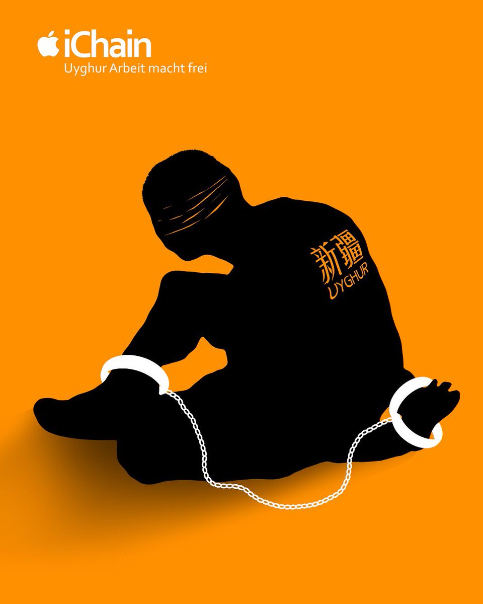 badiucao's tweet photo. 1/N

@Apple @tim_cook , @Nike, @CocaCola are lobbying against The Uyghur Forced Labor Prevention Act.
Brands like @ZARA @mujiusa support China’s  #Uyghur genocide via using XJ cotton.

I create new satire Ad against them. Get for free and expose them: https://t.co/2M8wbPGlPr https://t.co/DPN9fKmpTs