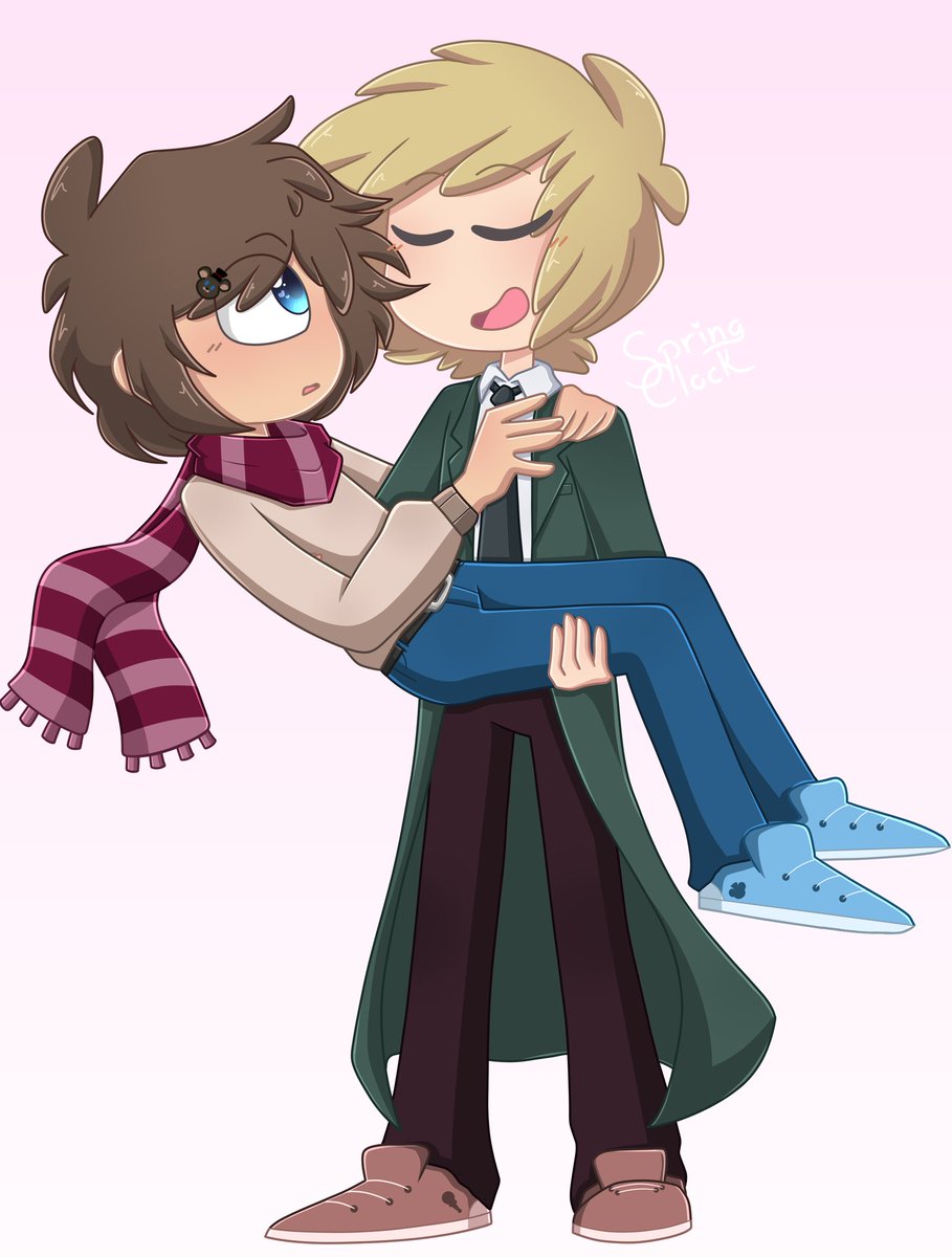 SpringClock1's tweet photo. Amo este ship 💛💙

#FNAFHS #FHS #FHSZ3R0 https://t.co/YCiff7MFpH