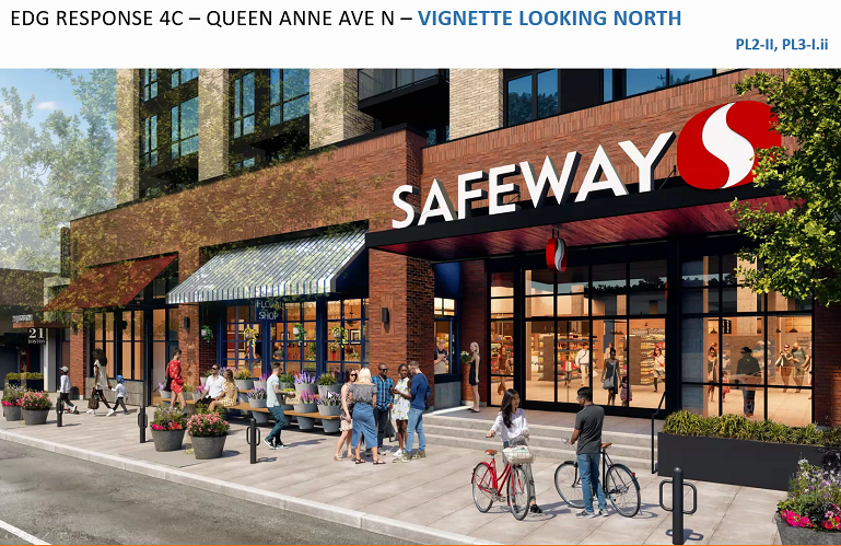 The primary use of this Safeway will be for diverse and attractive people to purchase flowers and socialize.