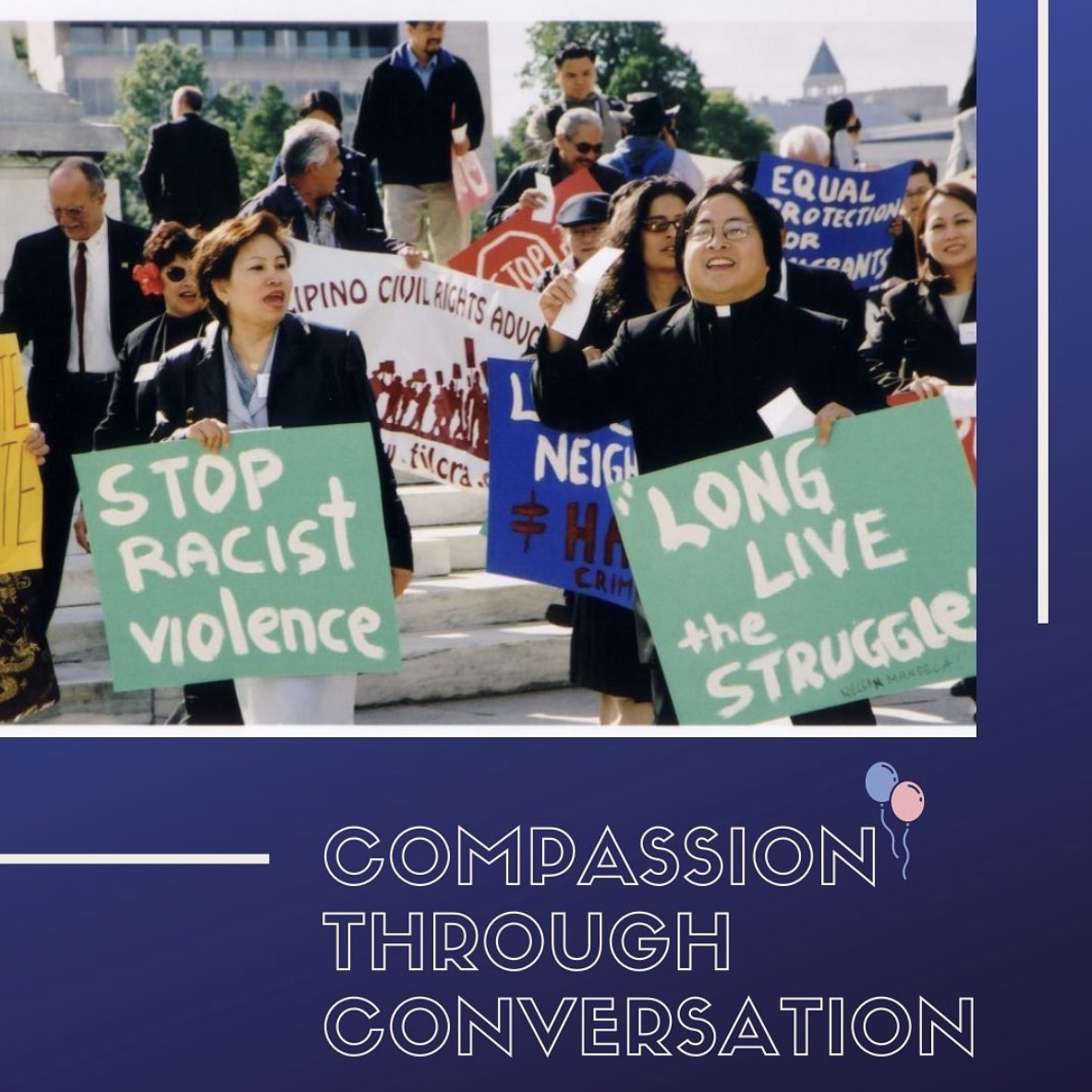 Be the change! Our campaign is committed to ending hate-based violence against Asian Americans during the pandemic. Stop the hate. Love each other. Link in our bio for more information! 

#CompassionThroughConversation