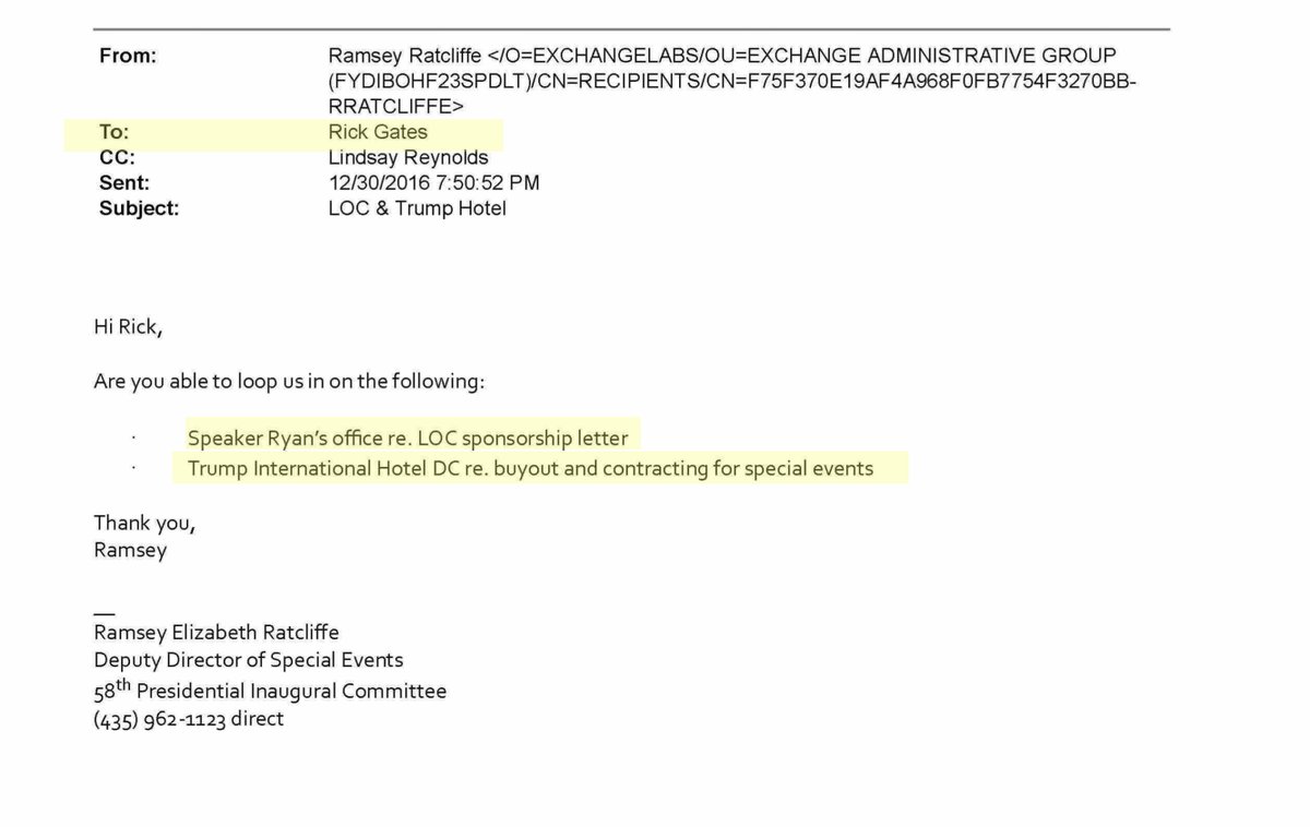 “amounted to $450,000 per day for the space...quote was significantly more than the Trump Hotel’s internal pricing guidelines for use of this event space”competing hotels quoted $55K to $79K ergo  @TrumpDC quote was insanely high Dec 30, 2019 https://drive.google.com/file/d/1aaWGcvzBSQeRuALFX9U7n_ipJR9BFaJD/view?usp=drivesdk