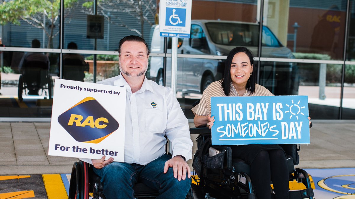 RACWA's tweet photo. We are very proud to support @nds_wa and its #ThisBayIsSomeonesDay campaign to highlight the importance of #ACROD parking. Keep an eye out for Bruno Booth's incredible artwork at our West Perth office and remember to park right, day and night! https://t.co/1SzRwV49tF
