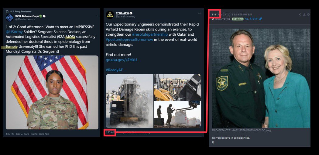 Do you believe in coincidences? What are the chances that the Army references its new army green service uniforms, MOS & Temples, while the Air Force RT’s decode to these drops, and  #ExposeCNN clips are dropping?  https://twitter.com/usarmy/status/1334272701507268608