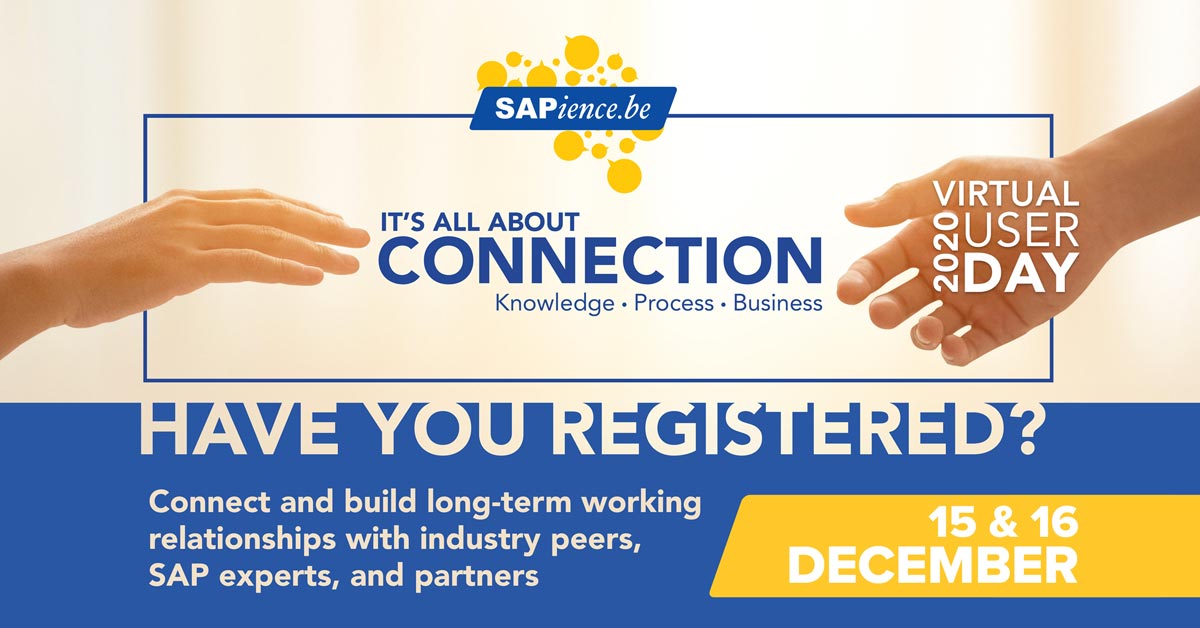 🎥 3 different streams with different and interesting SAP topics
💻 First-hand virtual customer case studies and strategic advice
🆓 Free to participate

Join our VIRTUAL User Day on 15 and 16 December ➡️ sapience-virtualuserday.biz 

#sapience #virtual #userday