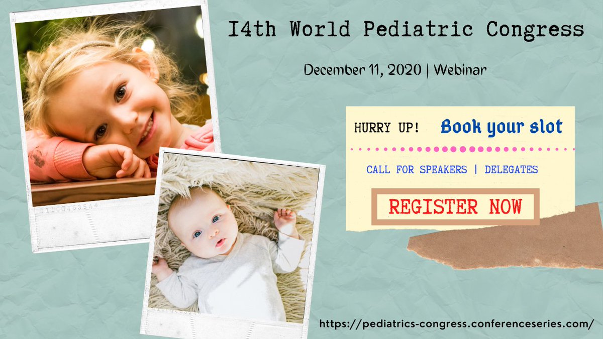WPC_2020's tweet image. Don't miss the #Webinar @WPC_2020 #Participate and share your #research expertise #virtualevent 
Submit your #abstract and Book your slot now ! #pediatrics #childcare #Neonatology #Pediatrician #Immunologist #Physician #Pharmacist #Pediatricsurgeon #Neurologist
