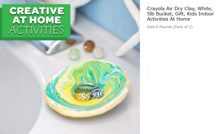 #stayathome #activities #kids Crayola Air Dry Clay, White, 5lb Bucket, Gift, Kids Indoor Activities At Home https://t.co/QFaFru4So6 https://t.co/rVTdpA18NG
