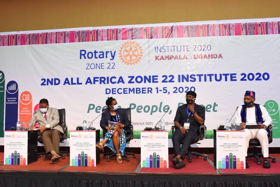 Happening now is a panel discussion on the continued advocacy to end polio now with PDG Dr Tunji Funsho, DG Yvonne Kumoji, Dr. Bayo S. Fatunmbi and PAG Illo Adams #AfricaRotaryInstitute