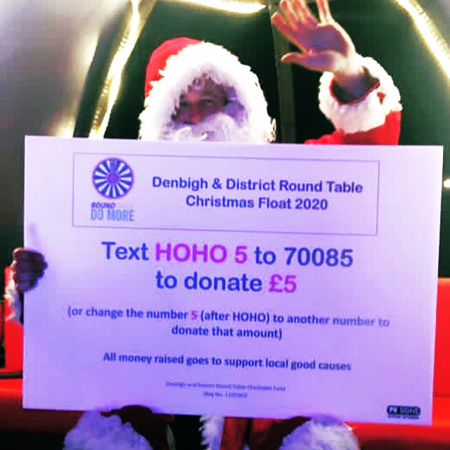 #hoho
#fflôtnadolig2020 
#christmasfloat2020
Heno / Tonight - Love Lane, 🏰, Bryn Stanley 
6.30pm start.
Cychwyn am 6.30yh.
Follow the float’s route on / Dilynwch taith y fflôt ar:
glympse.com/!denbighsanta
Details of how to donate below.
Manylion ar sut i gyfrannu isod.