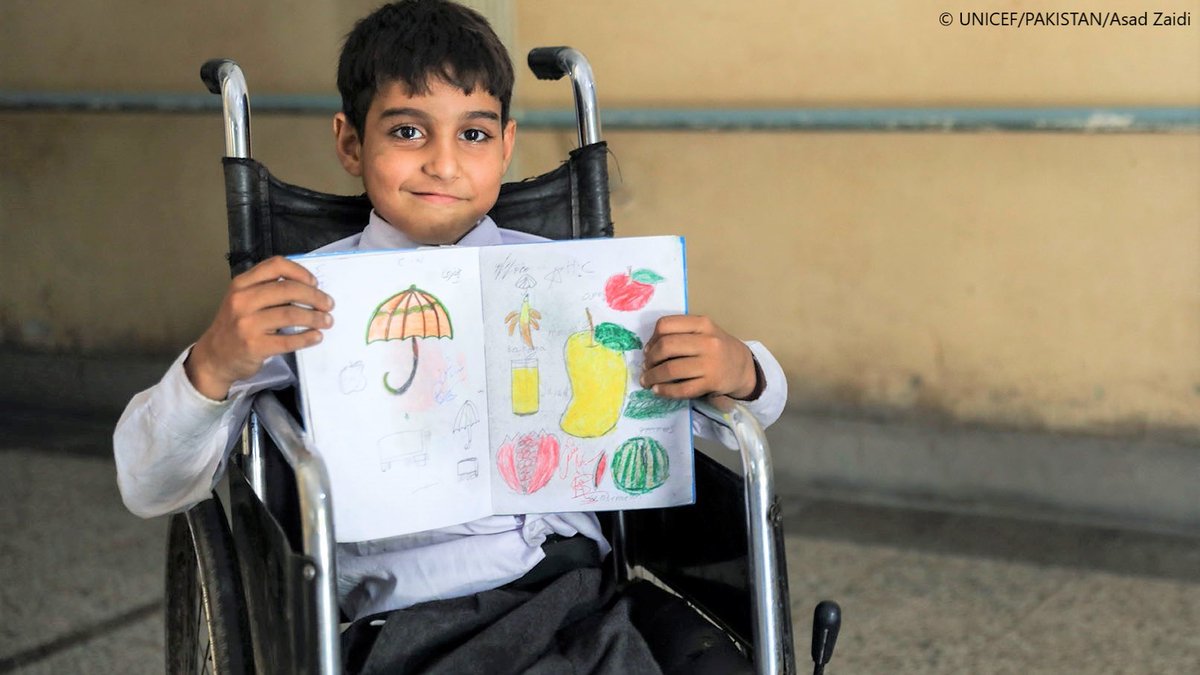 UNICEF_Pakistan's tweet photo. ہر بچے کو کسی بھی امتیازی سلوک کے خوف کے بغیر زندگی گزارنے کا حق حاصل ہے۔
آئیں آج معذور افراد کے عالمی دن پر پھر سے تصوؔر کریں ایک ایسی دنیا جو تفریق سے پاک ہو۔
#IDPD2020 #ThisAbility #ForEveryChild #RightToInclusion
@mohrpakistan @UNICEFROSA https://t.co/pzYPyRZrjD